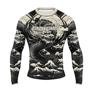 Custom Printed Long Sleeve MMA Rash Guard Sublimation <b>Compression</b> <b>Shirt</b> Durable Training Sports Apparel <b>Compression</b> <b>Shirts</b> <b>Mens</b> - Product Image 4