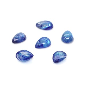 Saphirs bleus naturels de Bangkok, taille poire calibrée 3x5mm, cabochons naturels en saphir bleu pour la création de bijoux - Product Image 2