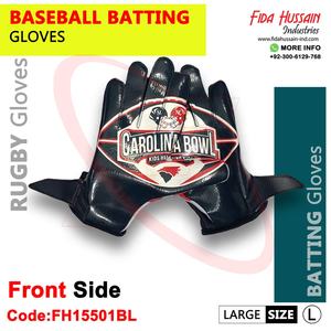 Baseball Batting <b>Gloves</b> in <b>Black</b> With 3D Silicon Printed Gants De Frappeur De Baseball in Synthetic <b>Leather</b> Sports <b>Gloves</b> - Product Image 4
