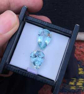 Blue Aquamarine Pear Cut Natural VVS Eye Clean Loose Gemstone <b>Large</b> Faceted Jewelry <b>Stone</b> - Product Image 4