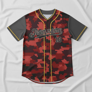 Custom Classic American Printed Baseball Jerseys 100% <b>Polyester</b> High Quality Quick Dry Blank Custom Brand Name OEM Wholesale - Product Image 1