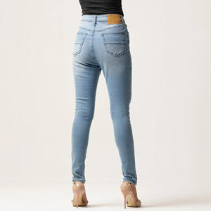 Jeans de Mezclilla Rectos, Transpirables y Ecológicos de Alta Calidad para Mujer, Resistentes a la Decoloración, Cómodos y Casuales, Pakistán - Product Image 5