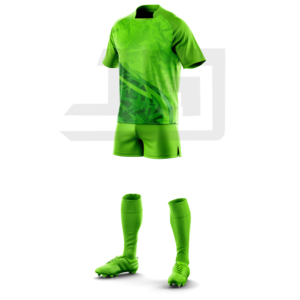 Ensemble de maillot et short de rugby professionnel imprimé 100 % polyester, antibactérien et coupe-vent pour hommes, idéal pour les écoles, clubs et ligues - Product Image 3