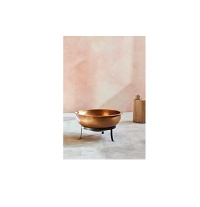 Brasero extérieur en cuivre fait main, bol chauffant en métal durable, centre de table élégant pour jardin et patio, idéal pour les soirées en famille - Product Image 1