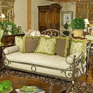 Traditional Cast Wrought Iron <b>2</b>-<b>Seater</b> Sofa <b>Set</b> Durable Outdoor Furniture Waterproof <b>Garden</b> Couch - Product Image 4