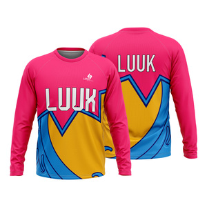 เสื้อผู้ชายแบบสั่งทำพิเศษ โพลีเอสเตอร์ 100% แขนยาว เป็นมิตรต่อสิ่งแวดล้อม แห้งเร็ว พิมพ์ลายโลโก้ด้านหน้า คอกลม เสื้อรัดรูป - Product Image 1