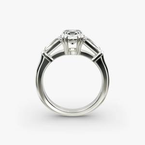 แหวนแต่งงานและหมั้นเพชรโมอิสซาไนต์ทองคำขาว 14K คุณภาพพรีเมียม ดีไซน์คลาสสิกสำหรับผู้หญิง ราคาสุดคุ้ม - Product Image 4