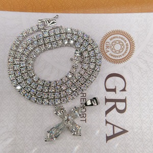 Colgante de Cruz de Moissanita para Hombre, Plata 925, Collar Religioso con Incrustaciones de Cristales, Joyería Gótica de Lujo, Regalo para Hombre - Product Image 6