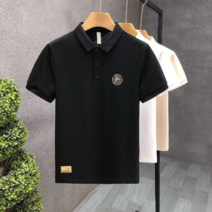 Chemise blanche à manches courtes pour homme avec logo brodé sur le devant, coupe sportive classique, décontractée, respirante, en tissu Oxford de coton - Product Image 4