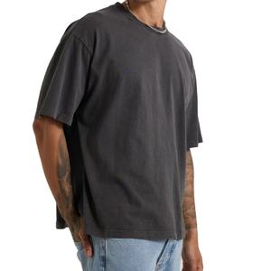 T-shirts pour hommes de qualité supérieure, respirants, fabriqués en 100% coton, manches courtes, noirs, faible MOQ, t-shirts imprimés à l'écran pour hommes - Product Image 1
