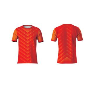 Maillot de sport personnalisé par sublimation, style unisexe, doux, confortable, séchage rapide, motif chevron pour impression en gros, promotion de marque - Product Image 1