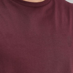 Men's Solid Color Breathable Knitted O-Neck Tank Top Casual Wear Maroon Wholesale Men's Knitted Solid Color - Product Image 6