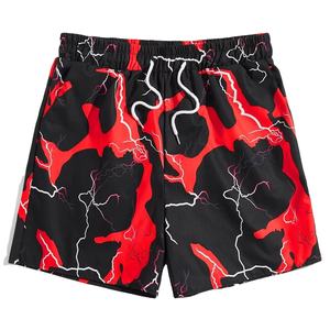 Pantalones Cortos Deportivos Negros y Rojos para Hombre, con Logotipo Personalizado, Fabricante y Proveedor Mayorista OEM ODM - Product Image 1