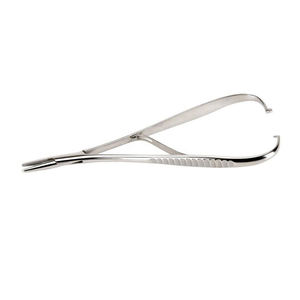Professional Mathieu Needle Holder Surgical Instrument with Ratchet Handle for Precision Suturing and <b>Tissue</b> Closure - Product Image 3