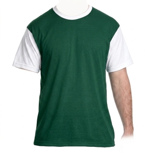 Camiseta unisex 100% poliéster para hombre, cuello redondo, manga corta, color blanco o negro, lisa, de punto, superventas - Product Image 2