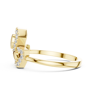 Bague en diamant de laboratoire taille ronde DEF VVS, or jaune 14K 18K, 0,30 CTW, bijoux fins personnalisés, bague de fiançailles, fournisseur OEM en gros - Product Image 5