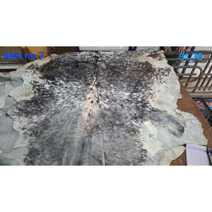 Cowhide Leather Rug Living Rooms Floor Premium Decors Authentic Real Animal Carpet <b>Large</b> Size Speckled Natural Area Styling Mats - Product Image 1