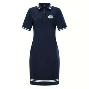 Vestido Polo de Manga Corta para Mujer con Logotipo Personalizado, Vestido Mini Deportivo Casual de Verano, Ajustado, de Algodón Piqué Transpirable para Golf y Tenis - Product Image 1