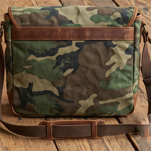 Sac bandoulière vintage en toile Regal Three Llc avec fermeture à rabat, motif camouflage, utilisation toutes saisons, sacs messager camouflage - Product Image 3