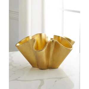 Corbeille à fruits moderne en aluminium doré, forme couronne, avec étoiles aux quatre coins, finition laiton élégante, centre de table, vaisselle de service - Product Image 3