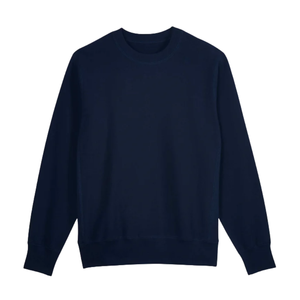 เสื้อสเวตเชิ้ตผู้ชายสีเทาสำหรับฤดูหนาว แห้งเร็ว ผ้าฝ้ายฟลีซ 100% ปักลาย ออกแบบเรียบง่าย สีพื้น ทรงโอเวอร์ไซส์ - Product Image 3