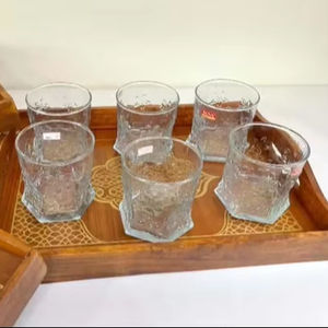 Poignées latérales pour plateau de service rectangulaire en bois pour le thé, le café, le petit-déjeuner et les plats, idéal pour l'hôtellerie et la restauration - Product Image 1