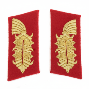 Écussons de col OEM avec bouton en laiton, vente en gros, patchs de col pour uniforme d'officier avec attaches à clips dorés en laiton - Product Image 4