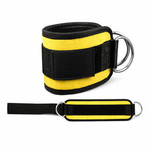 Tobillera con Anillo en D Personalizable para Levantamiento de Pesas en Gimnasio, Material de Algodón/Poliéster, Correa Ajustable, Antideslizante, Protección Profesional - Product Image 6