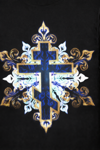 เสื้อยืดคัสตอมผู้ชาย ทรงริงเกอร์ โอเวอร์ไซส์ ไหล่ตก คอกลม พิมพ์ลายพระเยซูแบบ DTF 3 มิติ เสื้อยืดคุณภาพสูง - Product Image 3