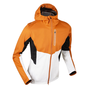 Chaqueta Softshell con Capucha para Hombre, Naranja, Blanca y Negra, de Poliéster, Cortavientos, para Deportes al Aire Libre, con Cierre Completo - Product Image 5