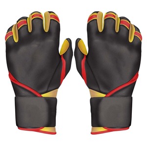 CUSTOM Brand New Insulated Leather <b>Baseball</b>/Softball Batting <b>Gloves</b> for Adults Youth Outfield Position Hook Loop Closure - Product Image 5