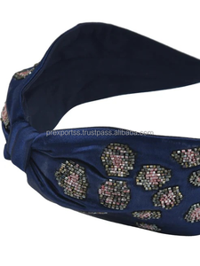 ที่คาดผมผ้าดีไซน์หรูหราแบบคลาสสิก ตัวอักษรเริ่มต้นแบบปรับแต่งได้ สำหรับผู้หญิงและเด็กผู้หญิง ทำด้วยมือ น้ำหนักเบา ทนทาน - Product Image 2