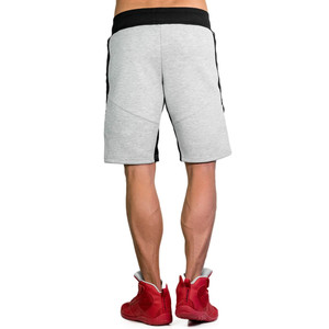 Shorts de sport bicolores pour hommes en mélange de coton et polaire – Shorts respirants avec cordon de serrage pour l'entraînement et les loisirs, légers - Product Image 4
