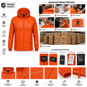 Custom Men's Thin Lightweight Hooded Soft Shell Waterproof Windproof <b>Jacket</b> OEM ODM Private Label Front All Seasons - Product Image 4