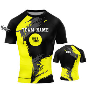 Rashguard MMA à manches courtes respirant, designs personnalisés, BJJ No Gi - Product Image 4