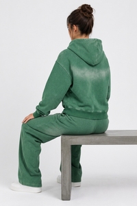 Pantalon de jogging surdimensionné délavé effet soleil pour femme, style streetwear décontracté en mélange de coton, coupe ample, mode vintage - Product Image 5