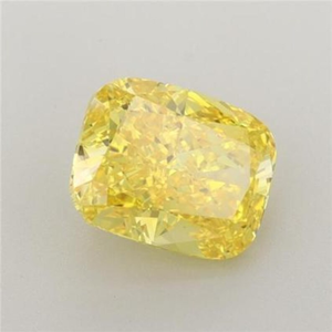 Diamante Cultivado en Laboratorio con Corte Cojín, 3ct, Amarillo Intenso, Claridad VS, Certificado IGI, Diamante Suelto para Joyería - Product Image 1