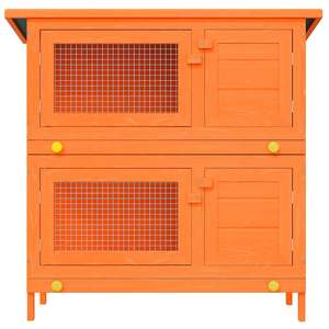 Grande cage rectangulaire en bois brun pour lapins, cage pour animaux de qualité supérieure - Product Image 4