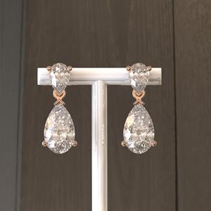Pendientes de Lujo de Oro de 14K con Diamantes en Forma de Pera, Certificados por IGI, Cultivados en Laboratorio, Claridad VS1, 0.50CT, Diseño de Gota de Agua, Joyería Fina Elegante - Product Image 4
