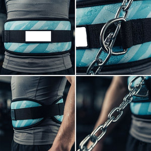 Ceinture de protection professionnelle unisexe en néoprène rembourré durable 10 mm, réglable et robuste, pour entraînement avec poids corporel en salle de sport - Product Image 5