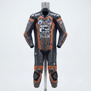 Traje de Carreras Personalizado para Hombre en Cuero Vacuno/Canguro, Mono de Una Pieza con Armadura de Nivel 2 CE, Hecho a Medida, Protección OEM - Product Image 1