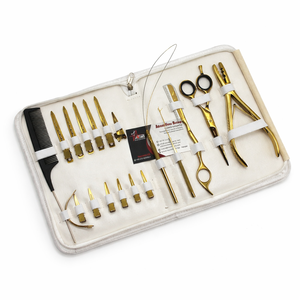 Kit de Herramientas para Extensiones de Cabello, Alicates Profesionales de Acero Inoxidable para Extensiones de Cabello, Juego Completo de Herramientas para Extensiones de Cabello con Baño de Oro Personalizado - Product Image 1