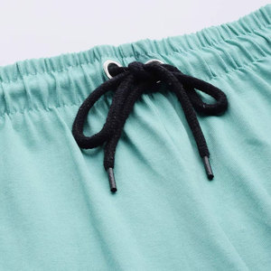 Ensemble t-shirt et short imprimé vert menthe pour femmes, col rond, décontracté, printemps-été, 100% coton, coupe classique - Product Image 6