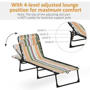 เก้าอี้ชายหาดพับได้ เก้าอี้โยกแสนสบายสำหรับการพักผ่อนกลางแจ้ง - Product Image 3