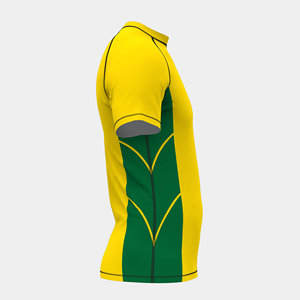 Premium Yellow Green Short Sleeve Rash Guard | Quick Dry MMA BJJ <b>Surfing</b> Training Wear - Product Image 5
