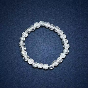 สร้อยข้อมือคริสตัลควอตซ์ใสสำหรับผู้ชายผู้หญิงหินธรรมชาติเครื่องประดับแฟชั่นจิตวิญญาณความชัดเจนพลังงานบวก - Product Image 1