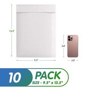 Buste Imbottite Autosigillanti Bianche 9,5 X 13,5 Pollici, Confezione da 10 Buste Resistenti per Spedizioni e Imballaggi Essenziali - Product Image 2