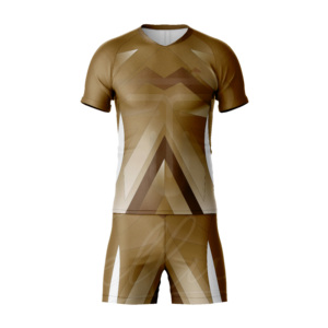 Custom Men's Soccer Jersey Set Short Sleeve V-Neck Sublimated Geometric Print Moisture Wicking Quick Dry Breathable Summer 100% - Product Image 4