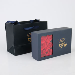 Custom Eco-Friendly Biodegradable Rigid Paper Square Gift Boxes PVC <b>Window</b> Base Lid for Valentine's Day Jewelry Packaging Soap - Product Image 5