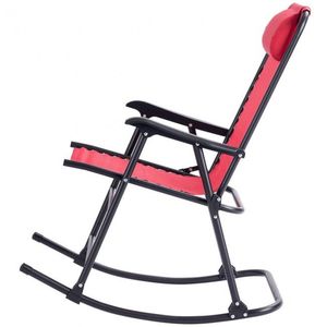 Sedia a Dondolo da Esterno a Gravità Zero con Poggiatesta, Design Pieghevole per un Relax Confortevole - Product Image 2